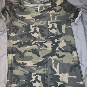 Camo tee shirt dress, S